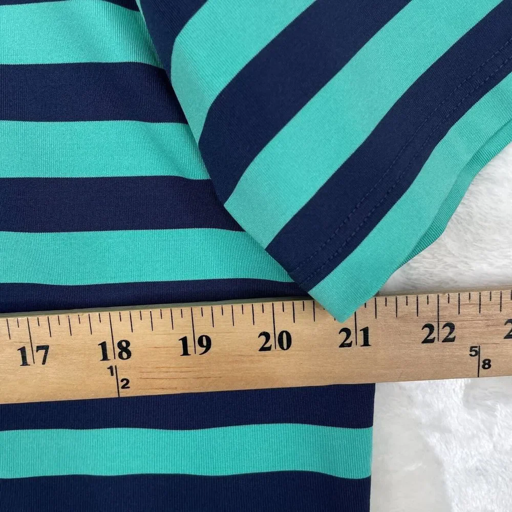 Greyson Polo Shirt Mens Medium Blue Green Striped Performance Stretch Golf * - Picture 8 of 13